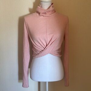 Urban Outfitters Cropped Ribbed Turtleneck Sweater